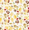 Fabric Benartex White Refreshments Hot Stuff by the Quarter Yard 15092-09